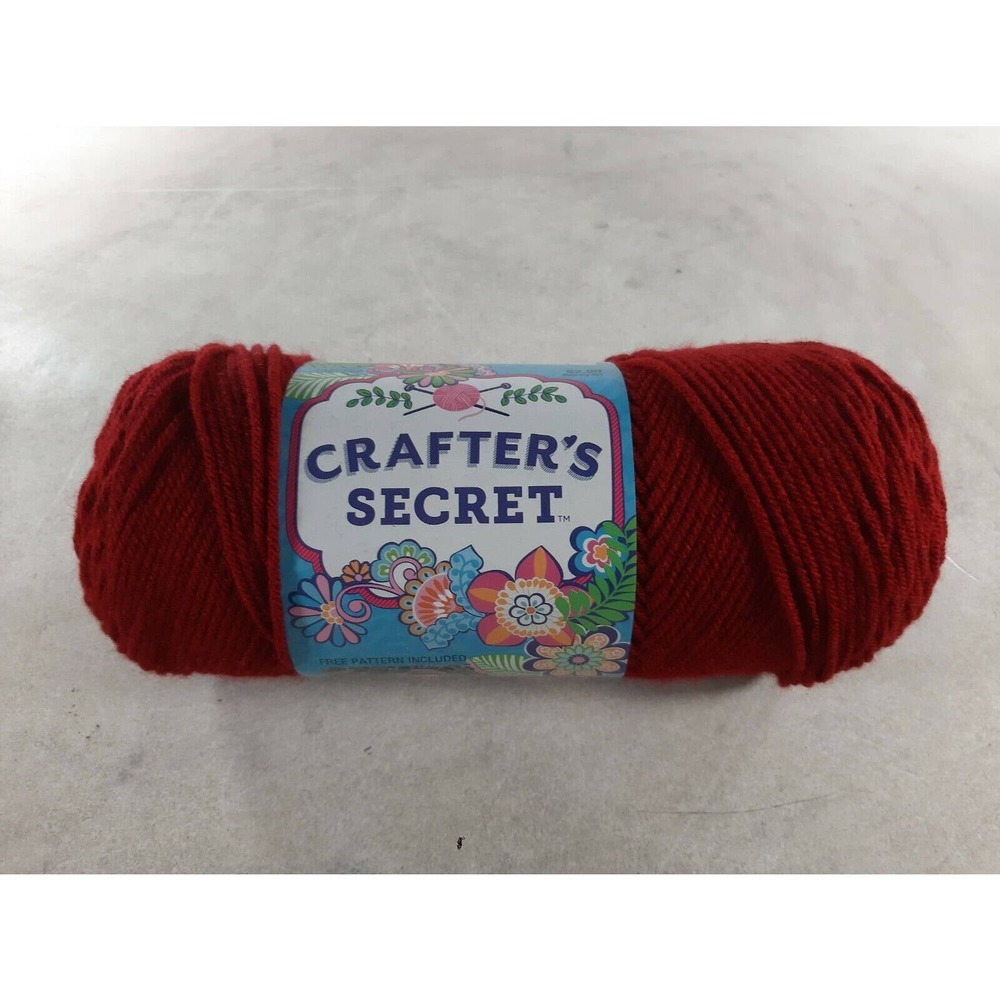 Crocheting Yarn Crafters Secret Big Idea Yarn 16oz Cranberry Lot 183190